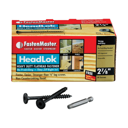 Fastenmaster Wood Screw, 2-7/8 in, 50 PK FMHLGM278-50